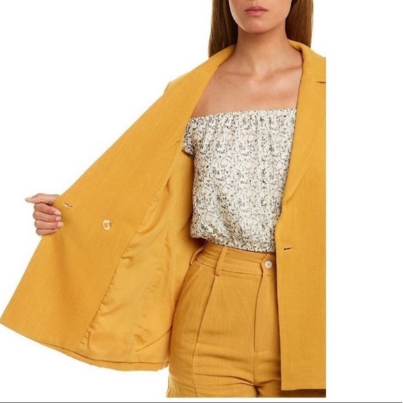 Walter Baker | Roger Double Breasted Jacket Mustard Size S - Picture 4 of 9